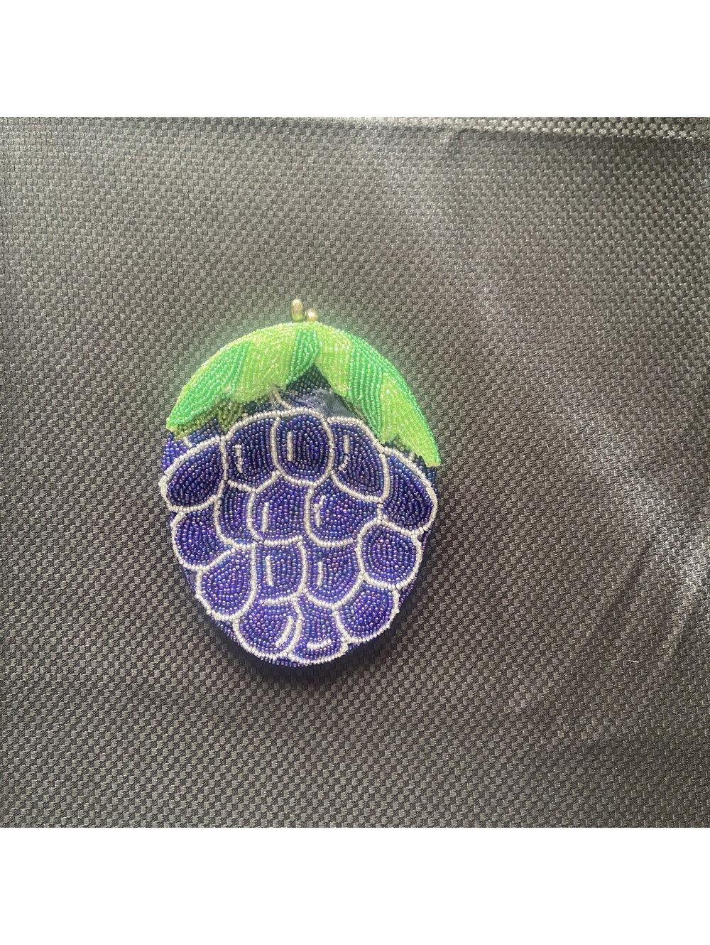 Beaded Coin Purse Purple Grapes From France Late 1930s Or Early 40s